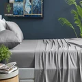 Ovela 100% Natural Bamboo Bed Sheet Set (Single, Silver)