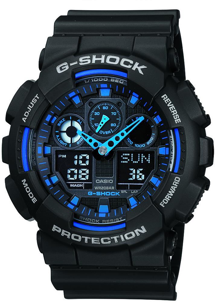 Casio G-Shock Analogue / Digital Men's Black XL Series Watch GA-100-1A2