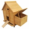 Chicken Coop House with Nesting Box - Natural Finish