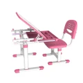 Brateck: Kids Height Adjustable Desk & Chair Set- Pink