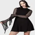 Killstar: Lana Skater Dress (Size: S) in Black (Women's)
