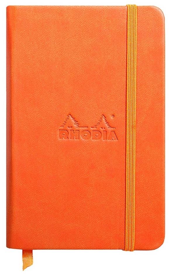 Rhodiarama Hardcover Notebook Pocket Lined Tangerine