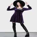 Killstar: Sitri - Long Sleeve Dress (XL) in Purple (Women's)