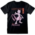 Pokemon: Mewtwo - Adult T-shirt (Small) in Black (Women's)
