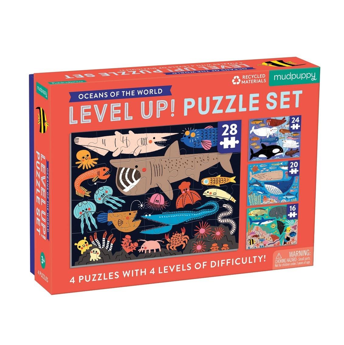 Mudpuppy: Oceans of the World Level Up! - Puzzle Set (4x puzzles)