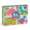 Mudpuppy: Dino Friends - 4-in-a-Box Puzzle Set (4x Jigsaws)