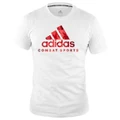 Adidas: Combat Sports Tee - White/Red (Medium)