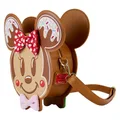 Loungefly: Disney - Mickey & Minnie Gingerbread Cookie Crossbody in Brown (Men's)