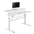 Gorilla Office-Sit Stand Split Desk-White/White