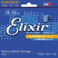 Elixir 6 String 12-52 Nickel Plated NanoWeb Coating - Electric Guitar Strings