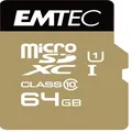 64GB Emtec Micro SD Card Gold+ (Class 10)