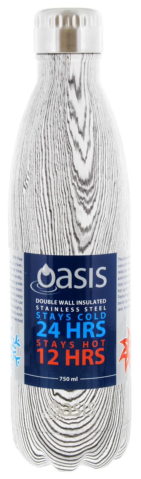 Oasis Insulated Stainless Steel Water Bottle - Driftwood (750ml) - D.Line