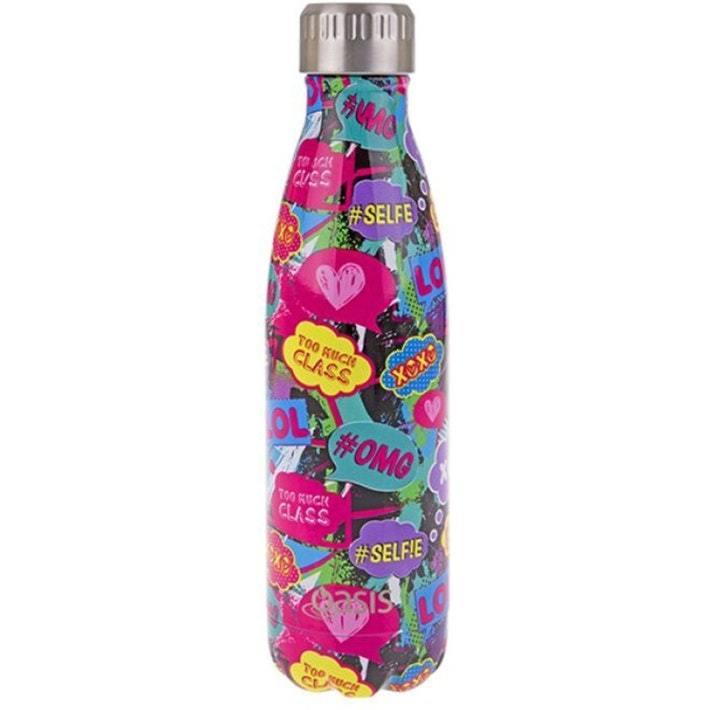 Oasis: Stainless Steel Insulated Drink Bottle - Youth Culture (500ml) - D.Line