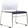 Buro Maxim Chair - White Vinyl Chrome