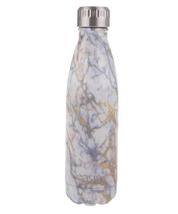 Oasis: Insulated Stainless Steel Drink Bottle - Gold Quartz (500ml) - D.Line