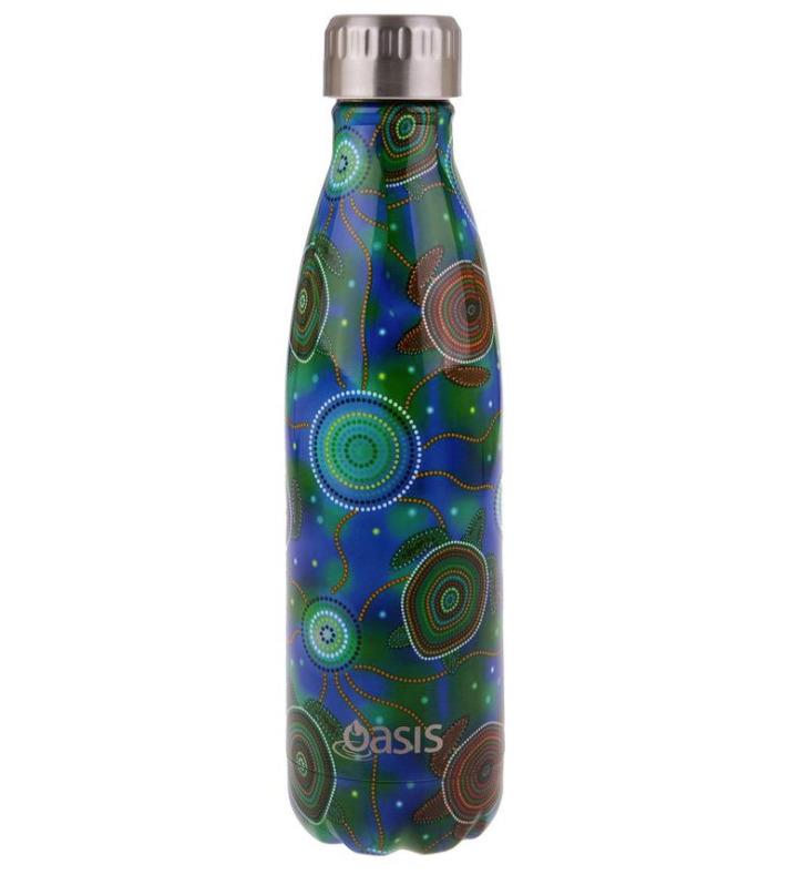 Oasis Stainless Steel Insulated Drink Bottle - Sea Turtle (500ml) - D.Line