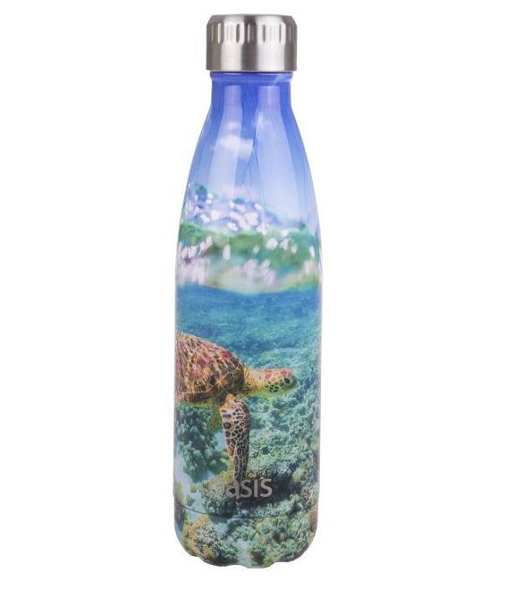 Oasis Insulated Stainless Steel Drink Bottle - Turtle Reef (500ml) - D.Line