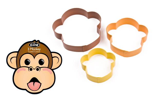 Coloured Monkey Cookie Cutters - D.Line