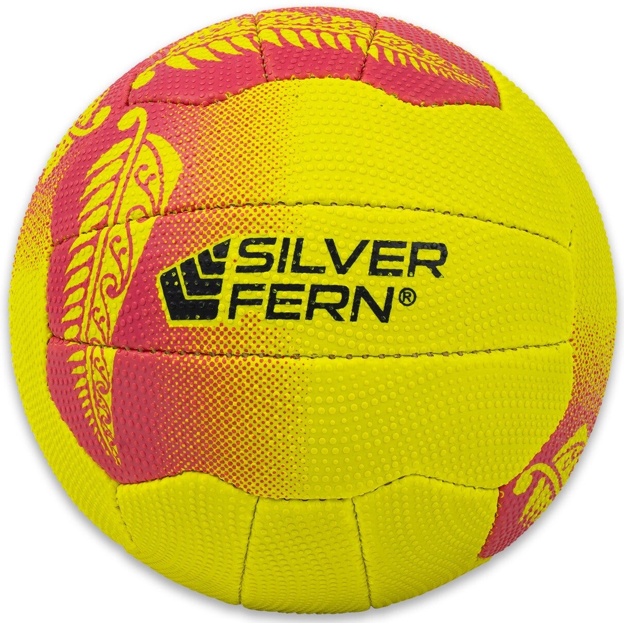 Silver Fern Tui Netball - Yellow/Pink (Size 4)