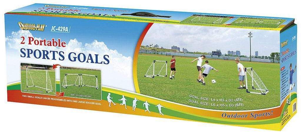 Outdoor Play - 2 Portable Sports Soccer Football Hockey Goals