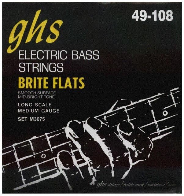 GHS Bass Brite Flats Medium 045-108