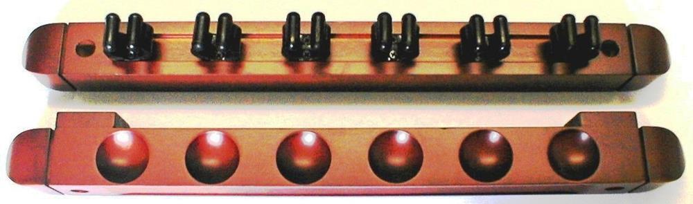 2 Piece Pool Cue Rack - 6 Holes