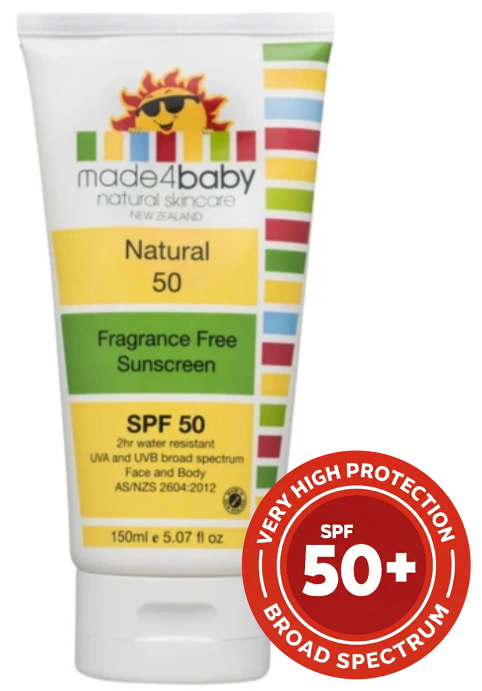 Made4Baby: Natural Sunscreen SPF 50 - Fragrance Free (150ml)