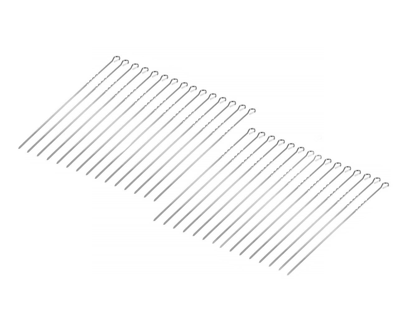 Stainless Steel Barbecue Skewers 38cm - 30Pcs