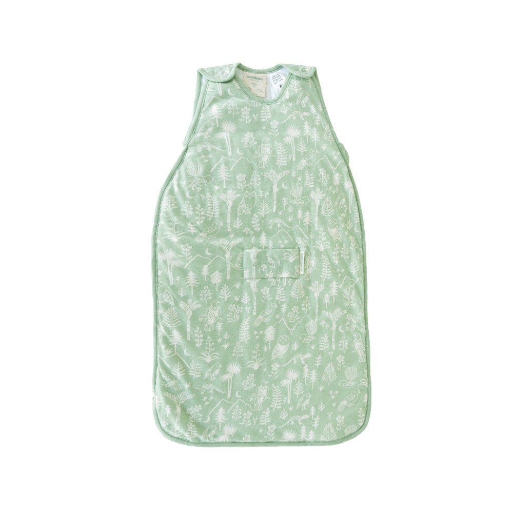 Woolbabe: Mini 3 Seasons Side Zip - Moss Wilderness (0-9 Months)