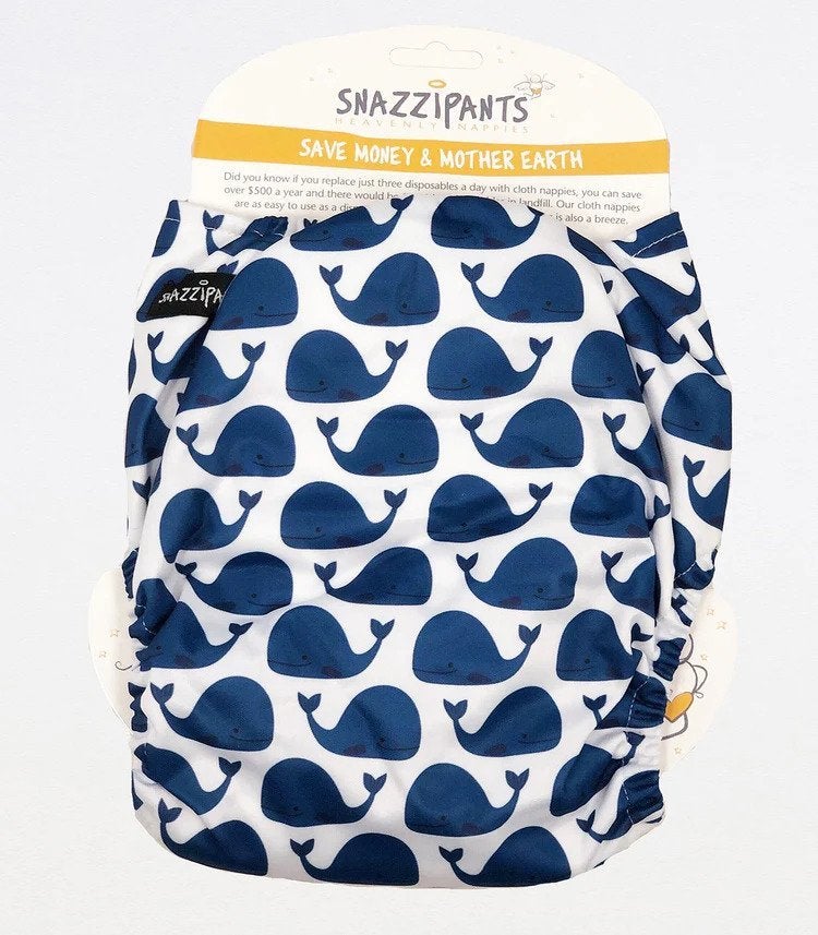 Snazzi Pants: All In One Reusable Nappy - Whales