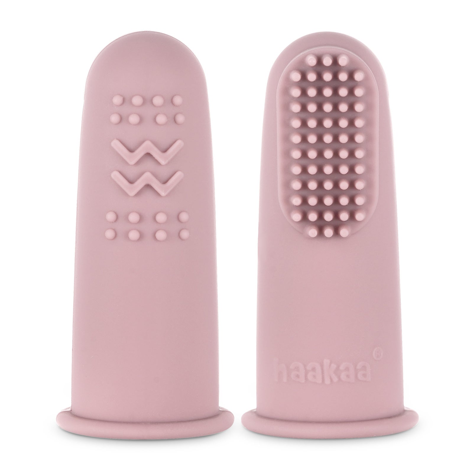 Haakaa: Silicone Finger Toothbrush - Blush (2 Pack)