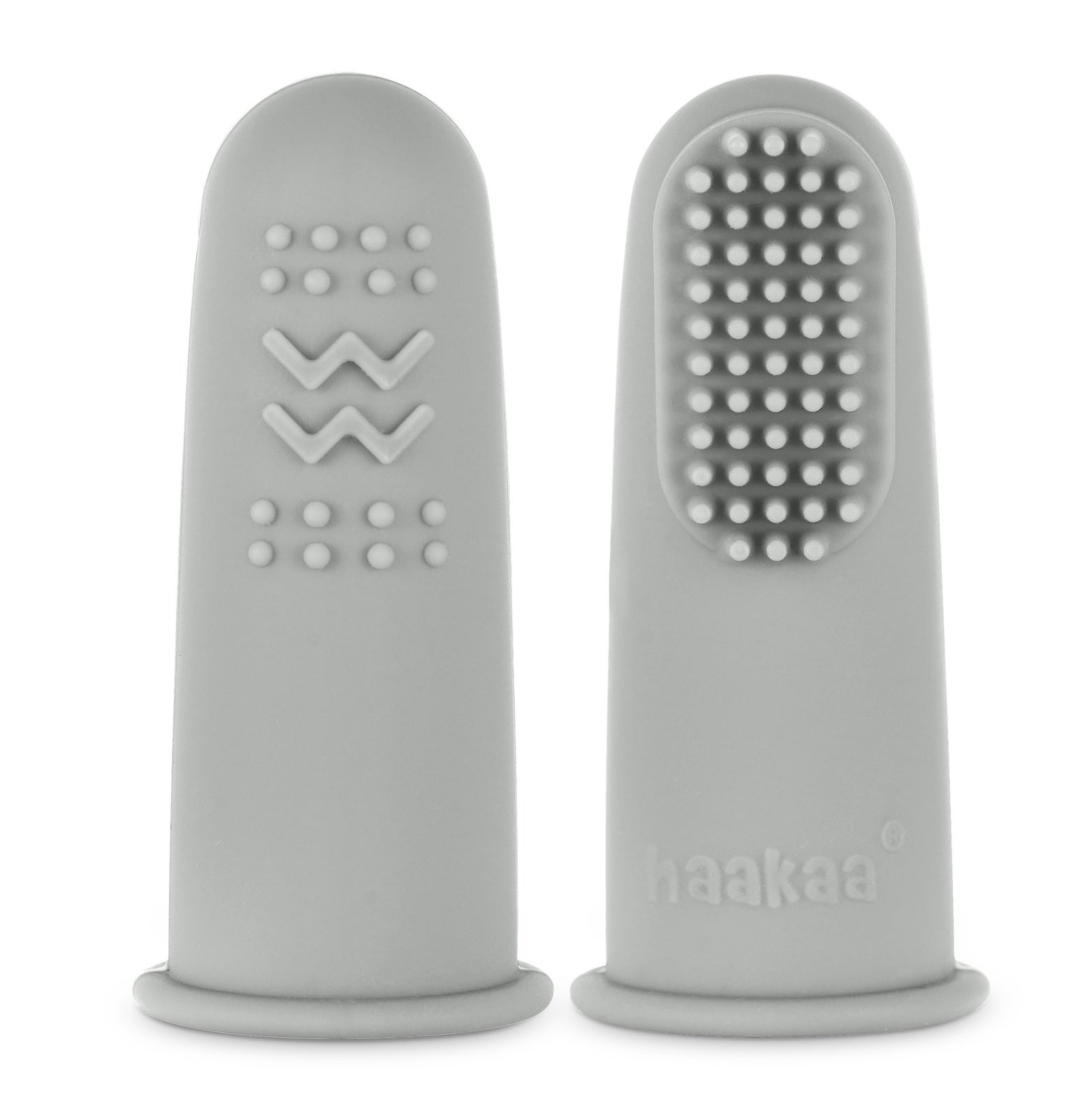 Haakaa: Silicone Finger Toothbrush - Suva Grey