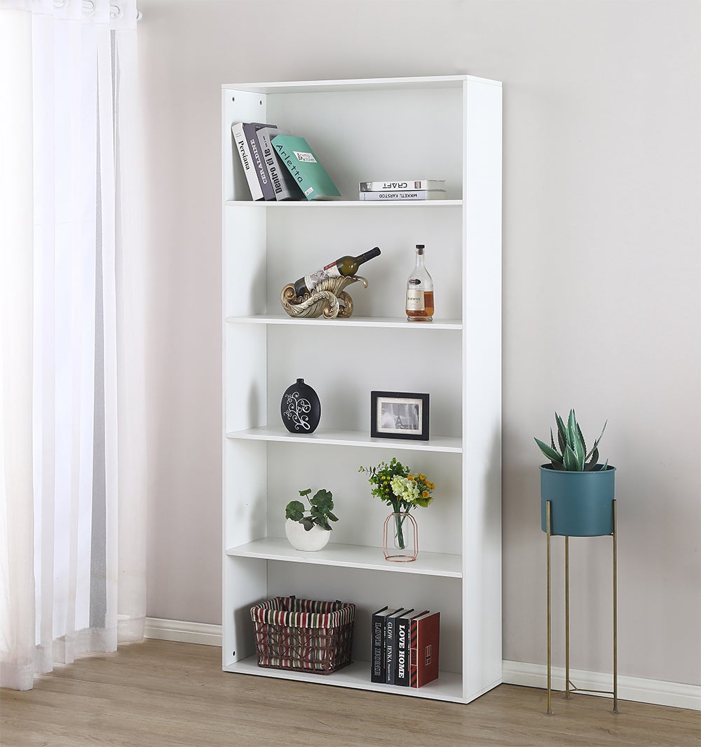 4 Shelf Bookcase - White
