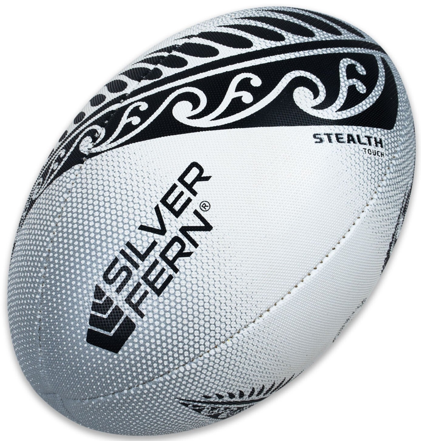 Silver Fern Touch Rugby Ball - Stealth - Size 4