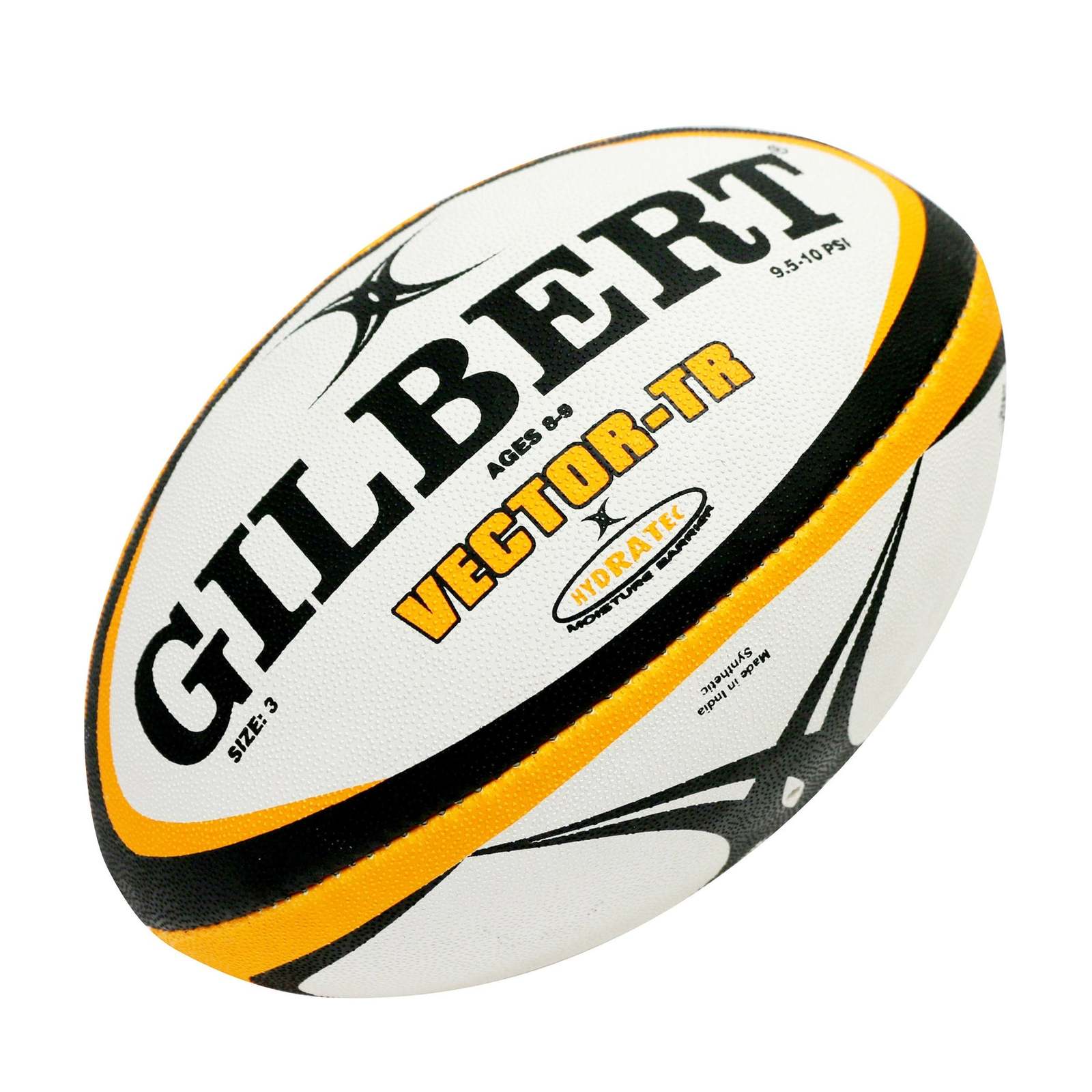 Gilbert Vector-TR Black & Orange Trainer Rugby Ball - Size 3