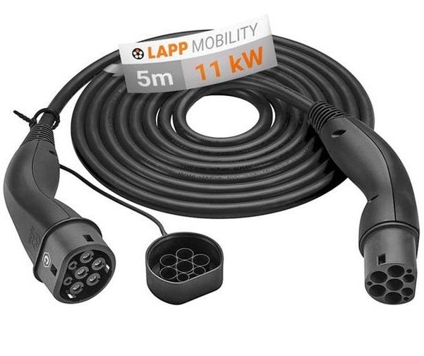 LAPP EV Helix Charge Cable Typ 2 (11kW-3P-20A) 5m - Black