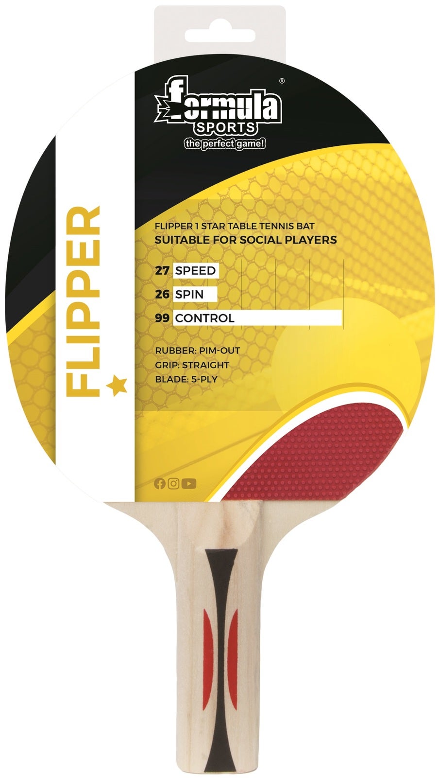 Formula Sports Table Tennis Bat - Flipper (1 Star)