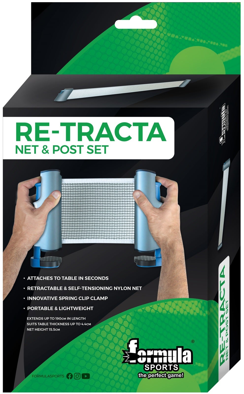 Formula Sports Table Tennis Net & Post Set Re-Tracta