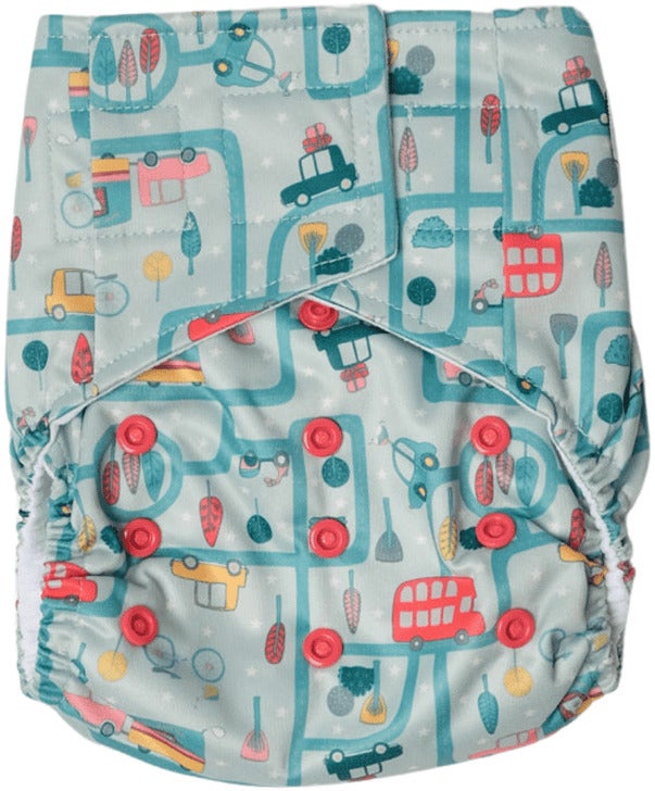Snazzi Pants: All in One Reusable Nappy - Busy Street