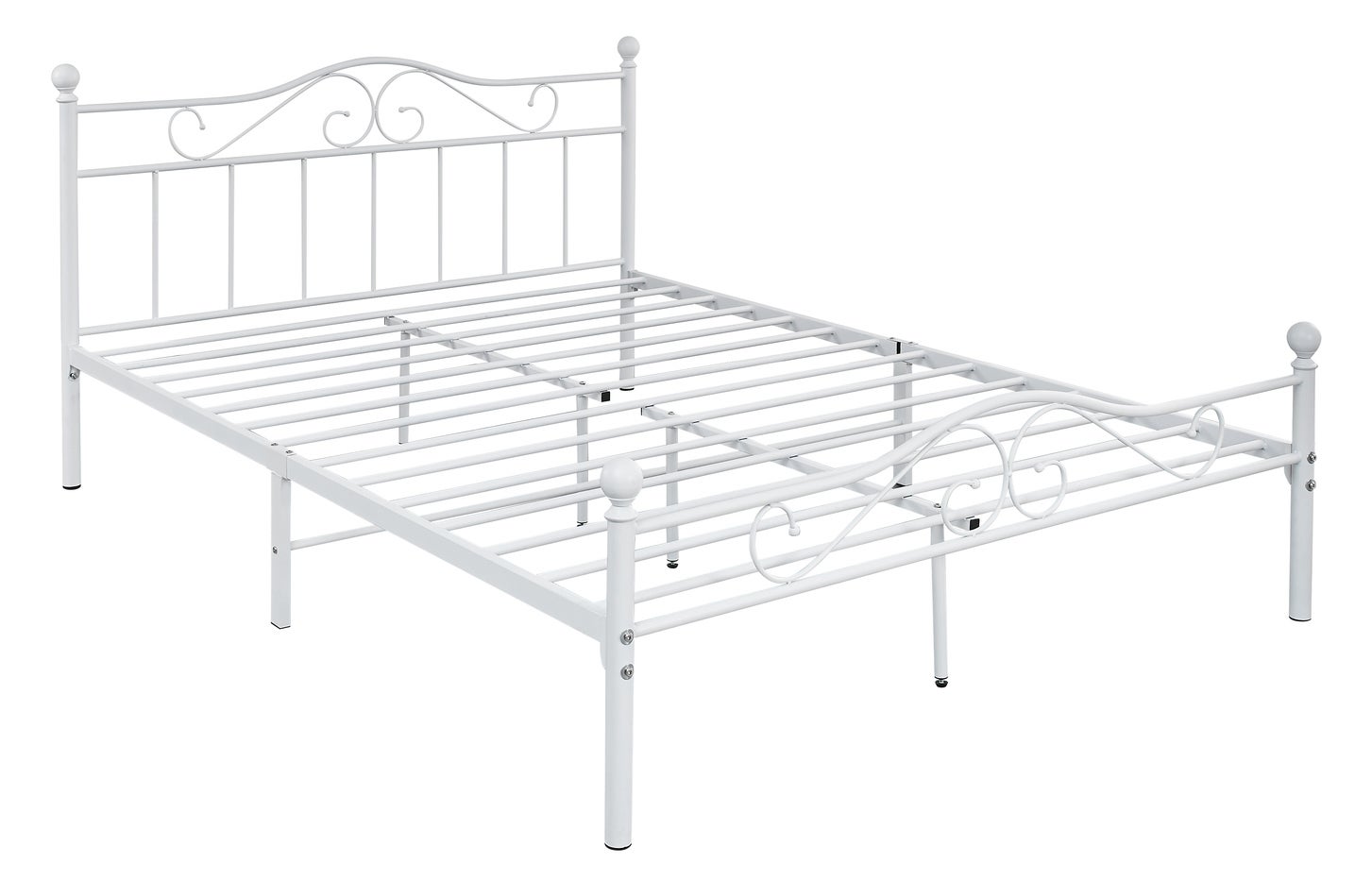 Fraser Country Double Metal Bed Frame - White