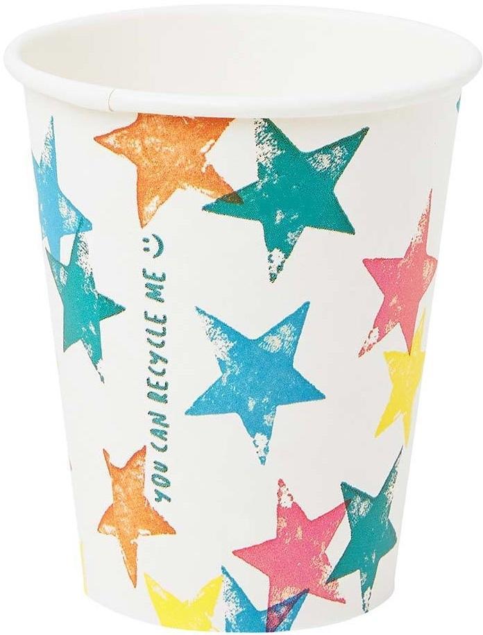 Talking Table: Birthday Brights Star Eco Cup - 265ml (Pack of 8)