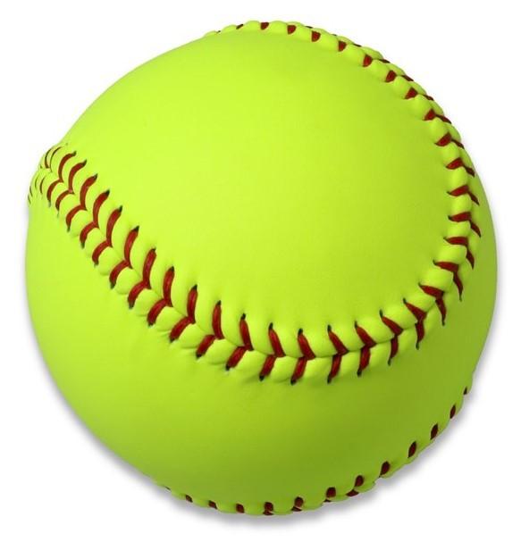 Ace Sports Softball Ball - Chrome Leather / Yellow