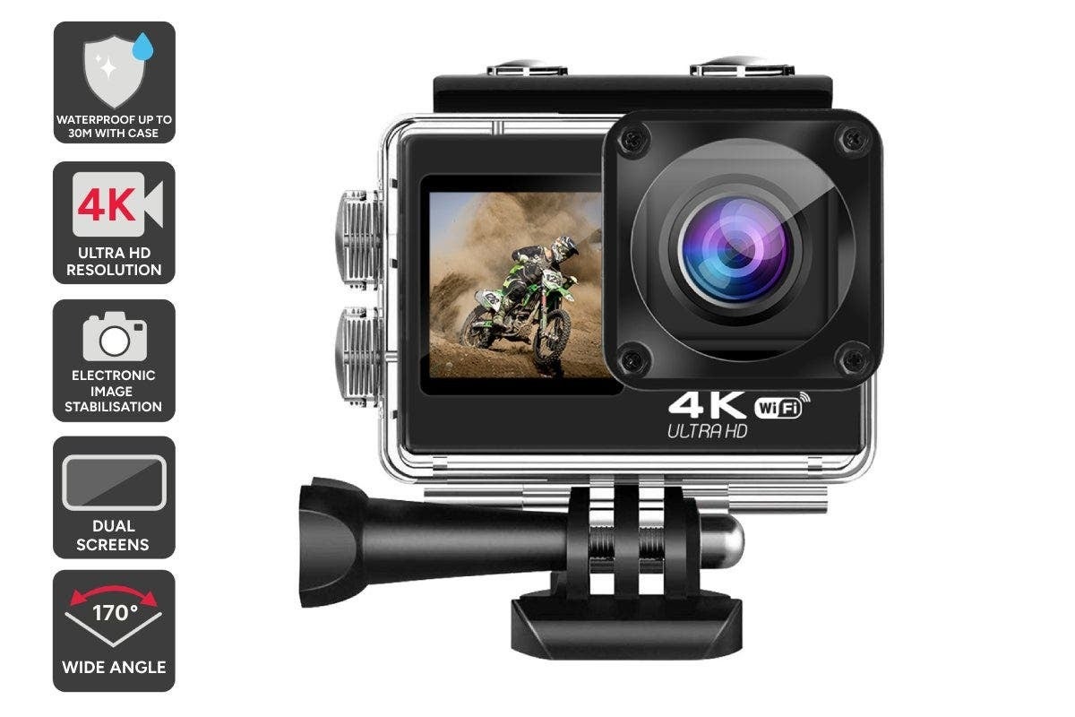 Kogan 4K Dual-Screen Wi-Fi Action Camera