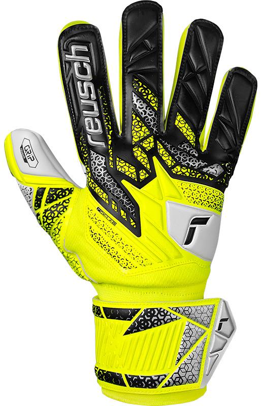 Reusch Attrakt Grip - Safety Yellow / Silver - Size 11