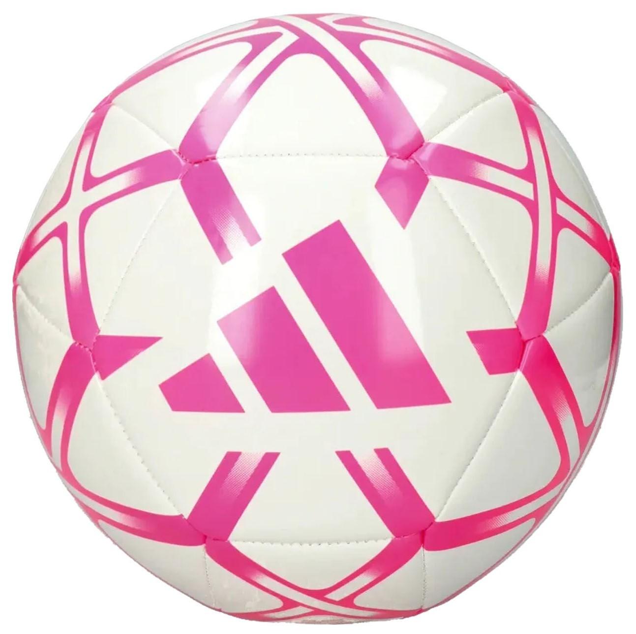 Adidas Starlancer Football Soccer Ball - White / Solar Pink - Size 5