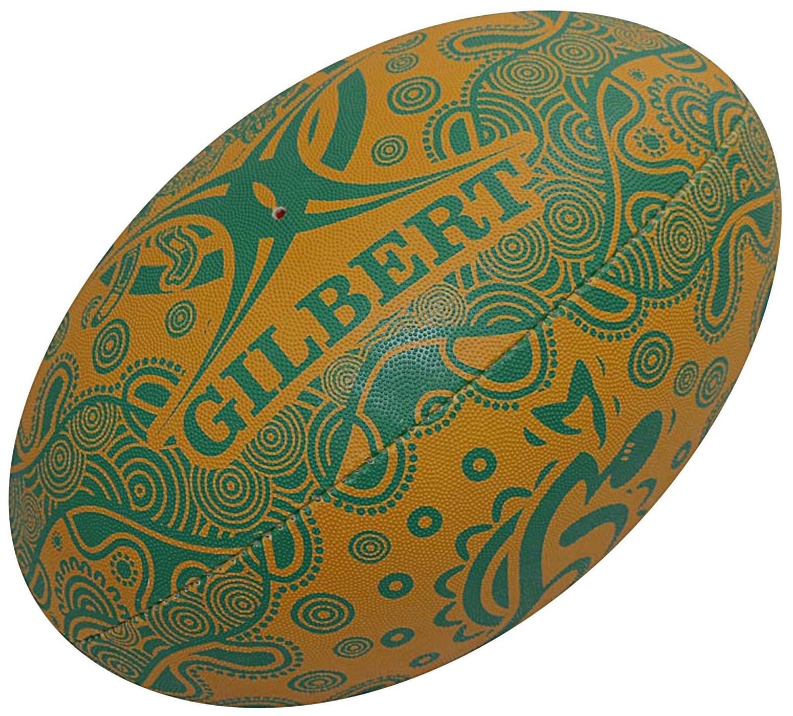 Gilbert Wallabies First Nations Supporter Rugby Ball - Size 5