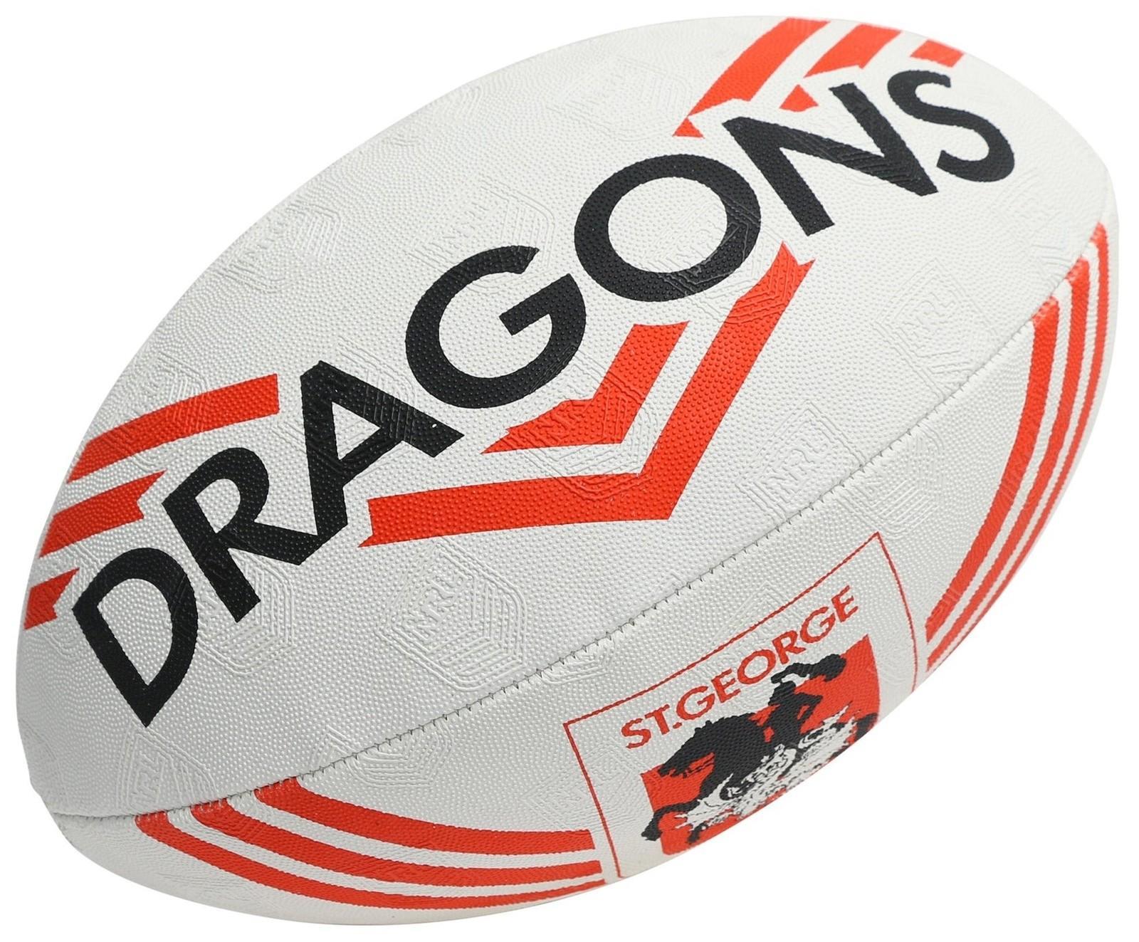 Steeden NRL Supporter Rugby League Ball - St. George Illawara Dragons - Size 5