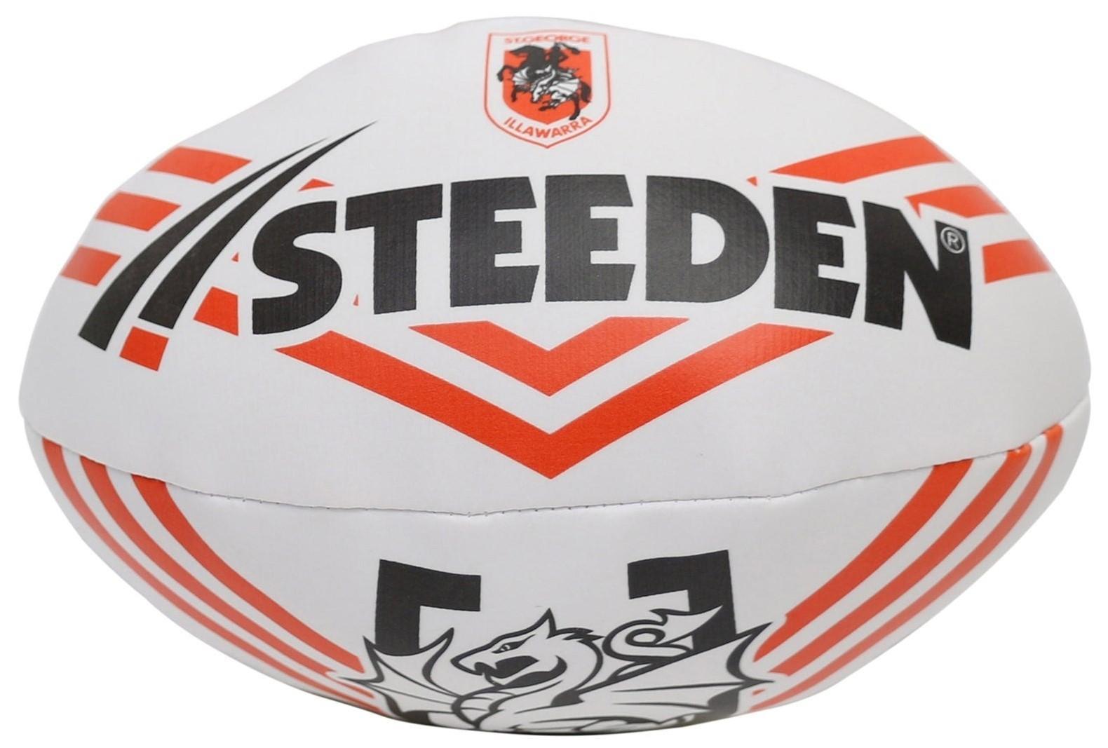 Steeden NRL Supporter Sponge Rugby League Ball - St. George Illawara Dragons - 6 inch
