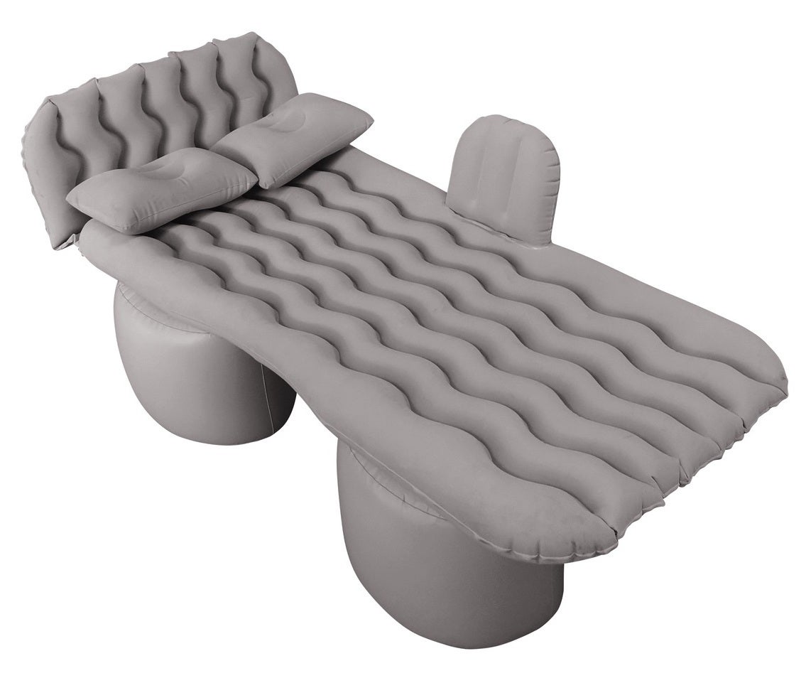 Portable Travel Inflatable Car Back Seat Air Mattress - Grey
