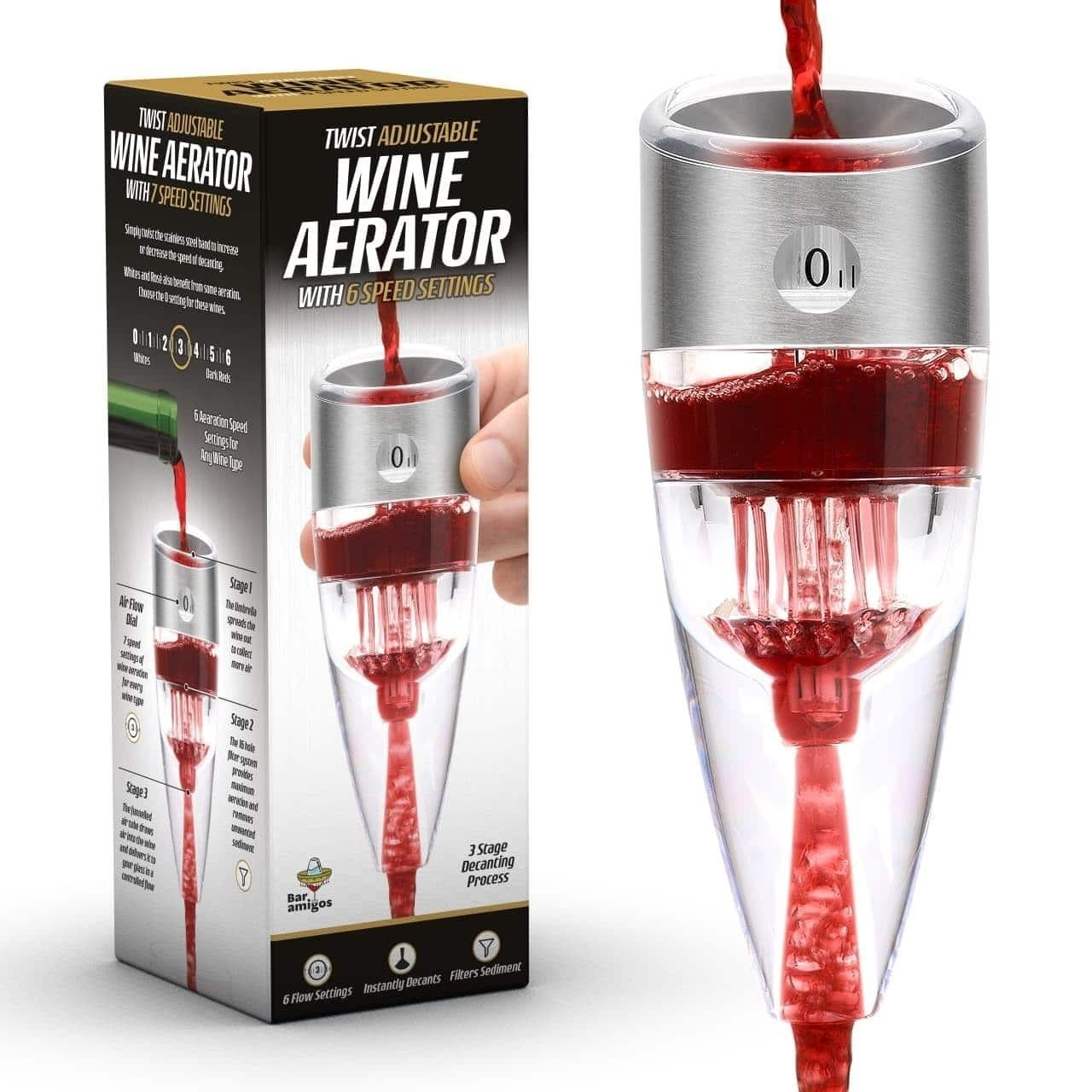 Bar Amigos: Twist Adjustable Wine Aerator